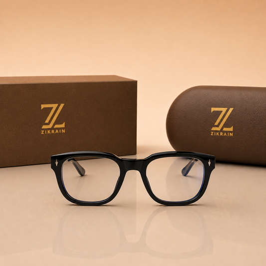 Zikrain Chill classic everyday sunglasses in black acetate — product view 2