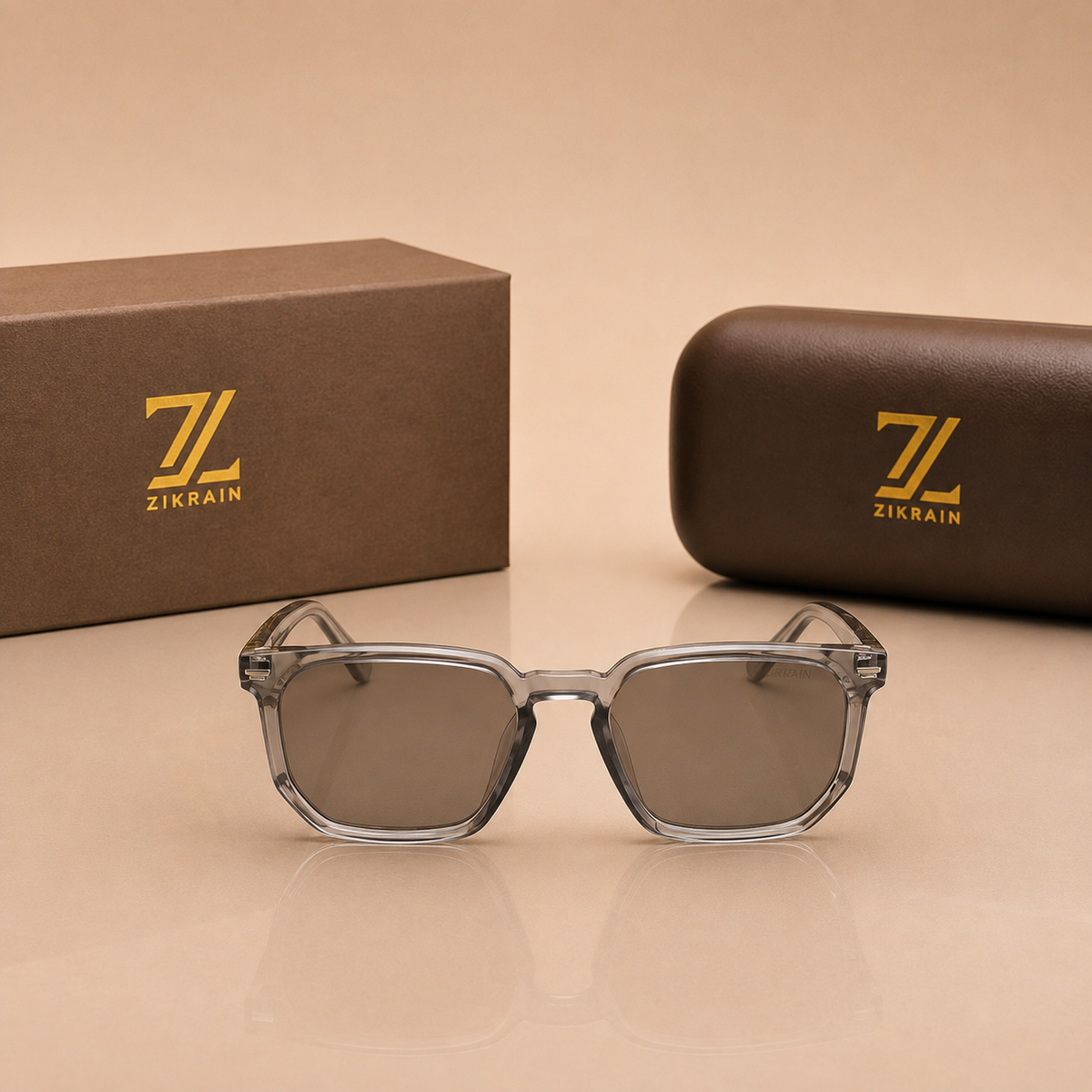 Zikrain Wave sport sunglasses in black acetate — second view