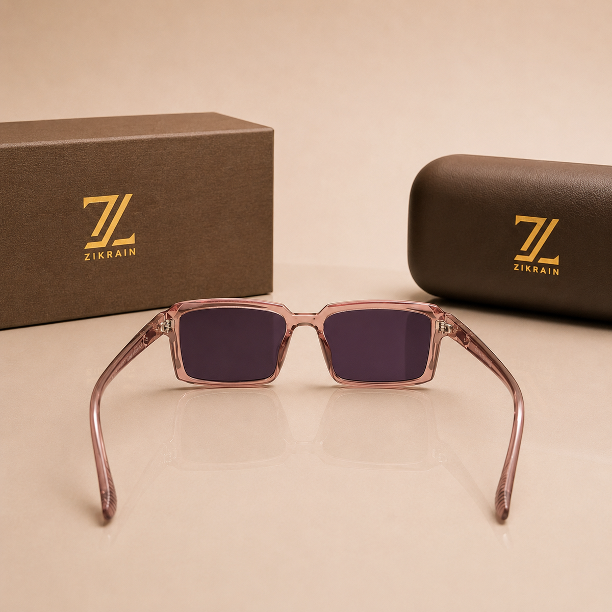 Zikrain Rush dynamic sunglasses in black acetate — product view 4