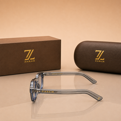 Zikrain Drip aviator sunglasses in black acetate — product view 3