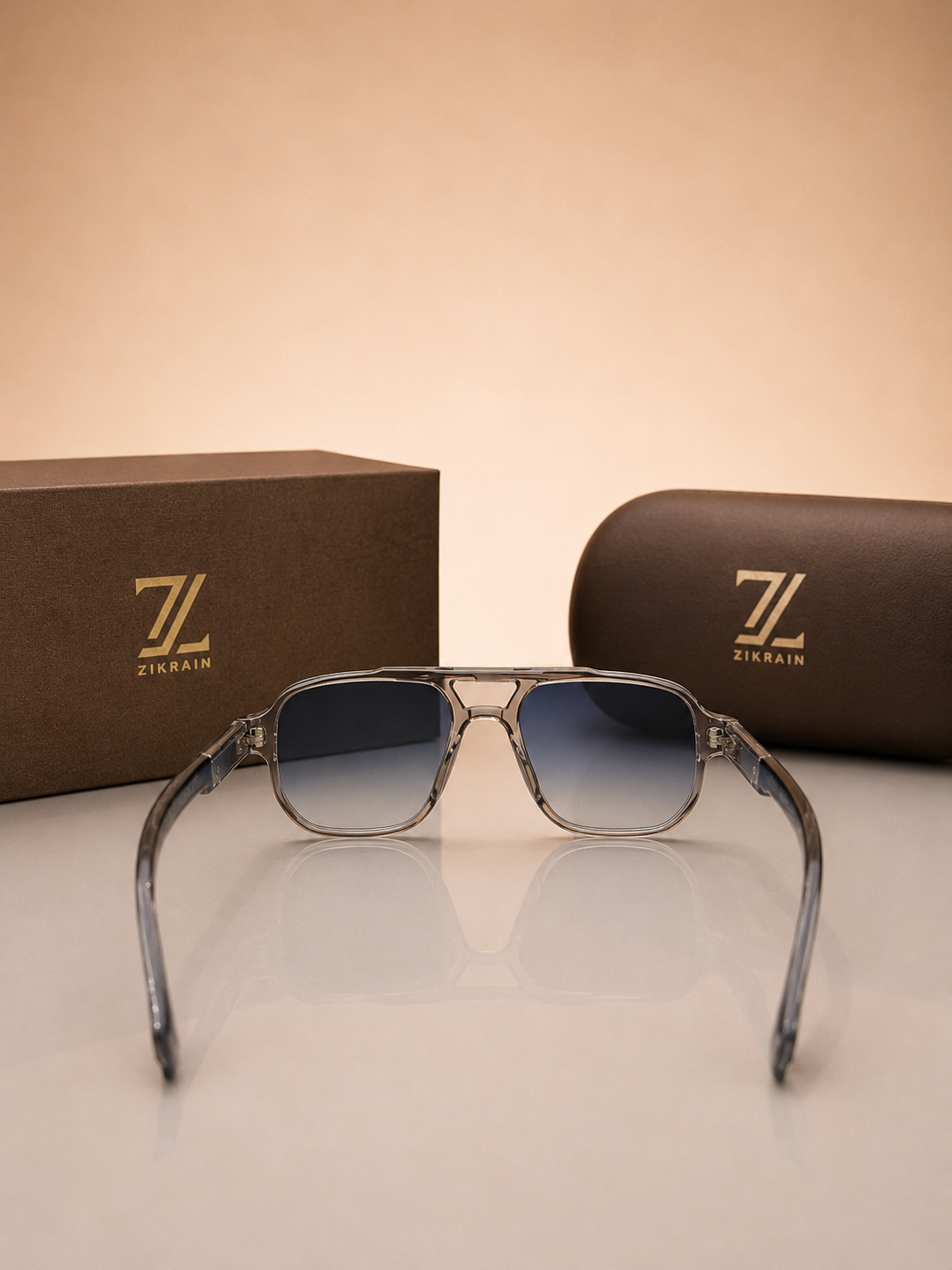 Zikrain Hype wayfarer sunglasses in black acetate — product view 3