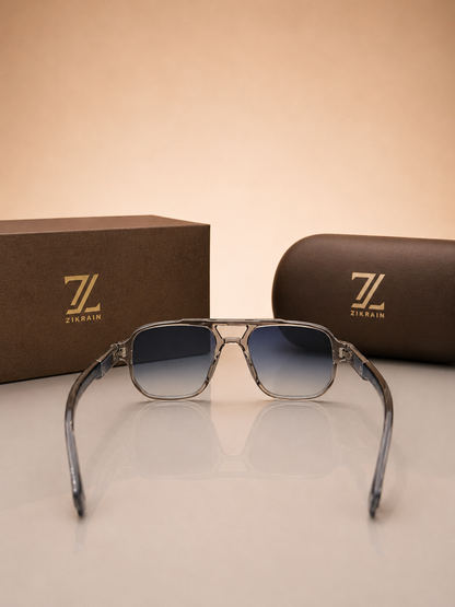 Zikrain Hype wayfarer sunglasses in black acetate — product view 3