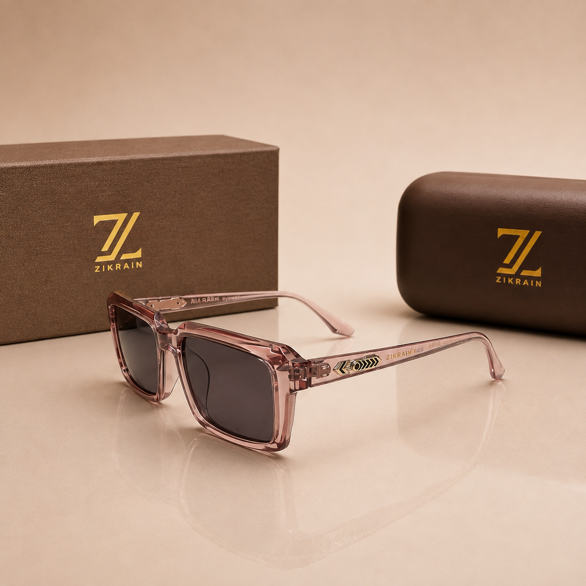 Zikrain Rush — dynamic sunglasses in black acetate with UV400 polarized lenses