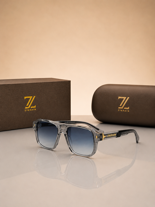 Zikrain Hype — wayfarer sunglasses in black acetate with UV400 polarized lenses