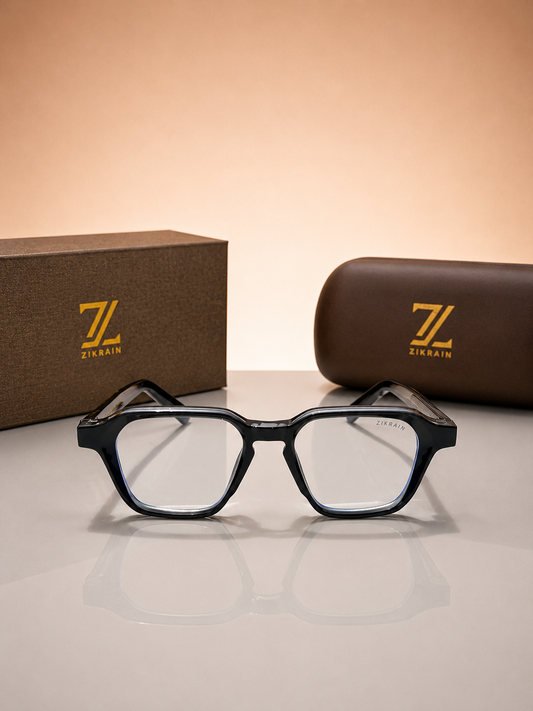 Zikrain Shawty geometric clear-lens optical frames — view 2