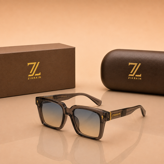 Zikrain Swag — oversized sunglasses in black acetate with UV400 polarized lenses