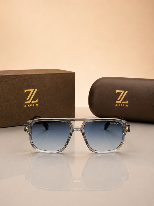 Zikrain Hype wayfarer sunglasses in black acetate — product view 2