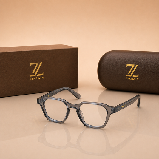 Zikrain Drip — aviator sunglasses in black acetate with UV400 polarized lenses