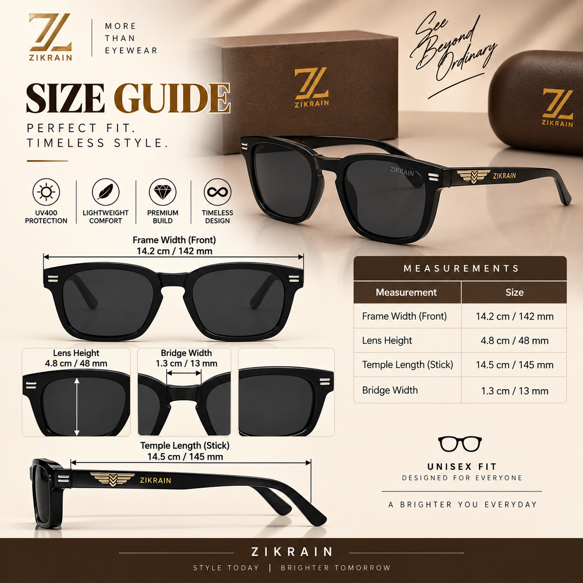 Steeze — Black Street-Style Sunglasses