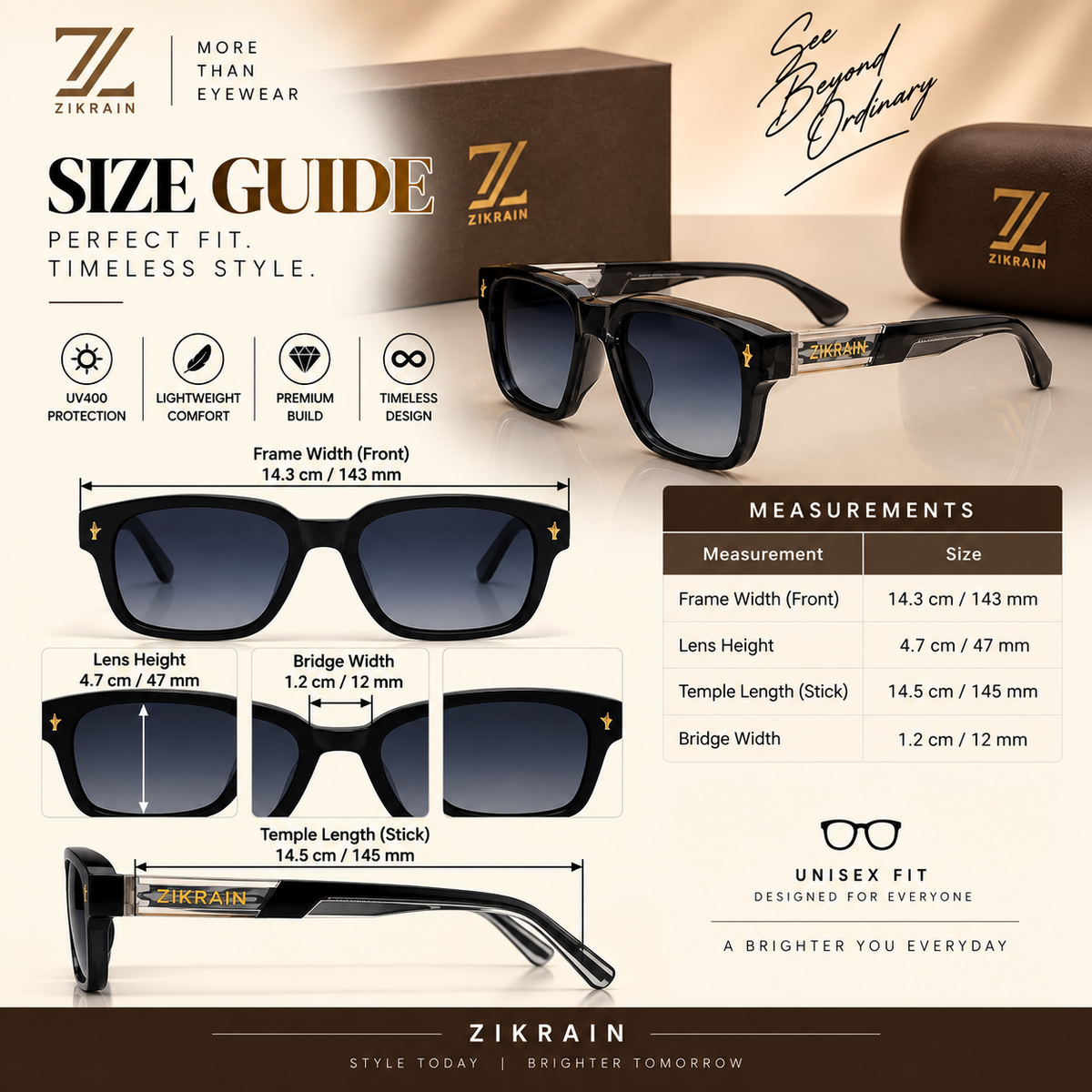 Edge — Black Angular Sunglasses