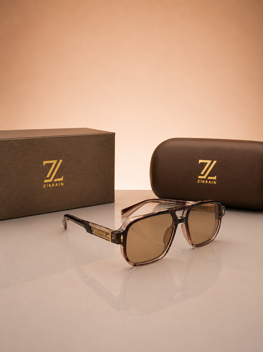 Zikrain Mood — oversized sunglasses in black acetate with UV400 polarized lenses