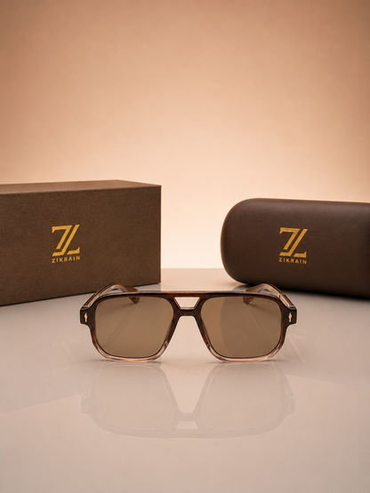 Zikrain Mood oversized sunglasses in black acetate — product view 2