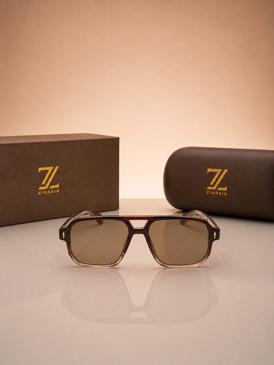 Zikrain Mood oversized sunglasses in black acetate — product view 2