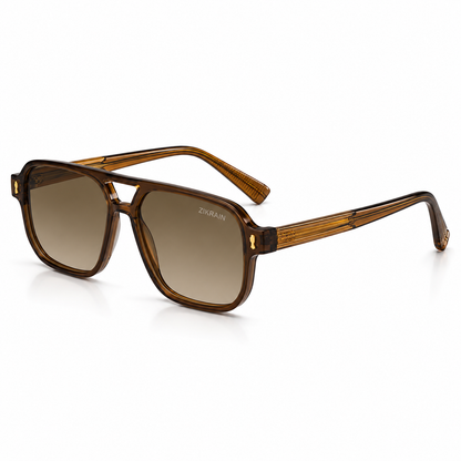 Zikrain Mood — oversized sunglasses in black acetate with UV400 polarized lenses