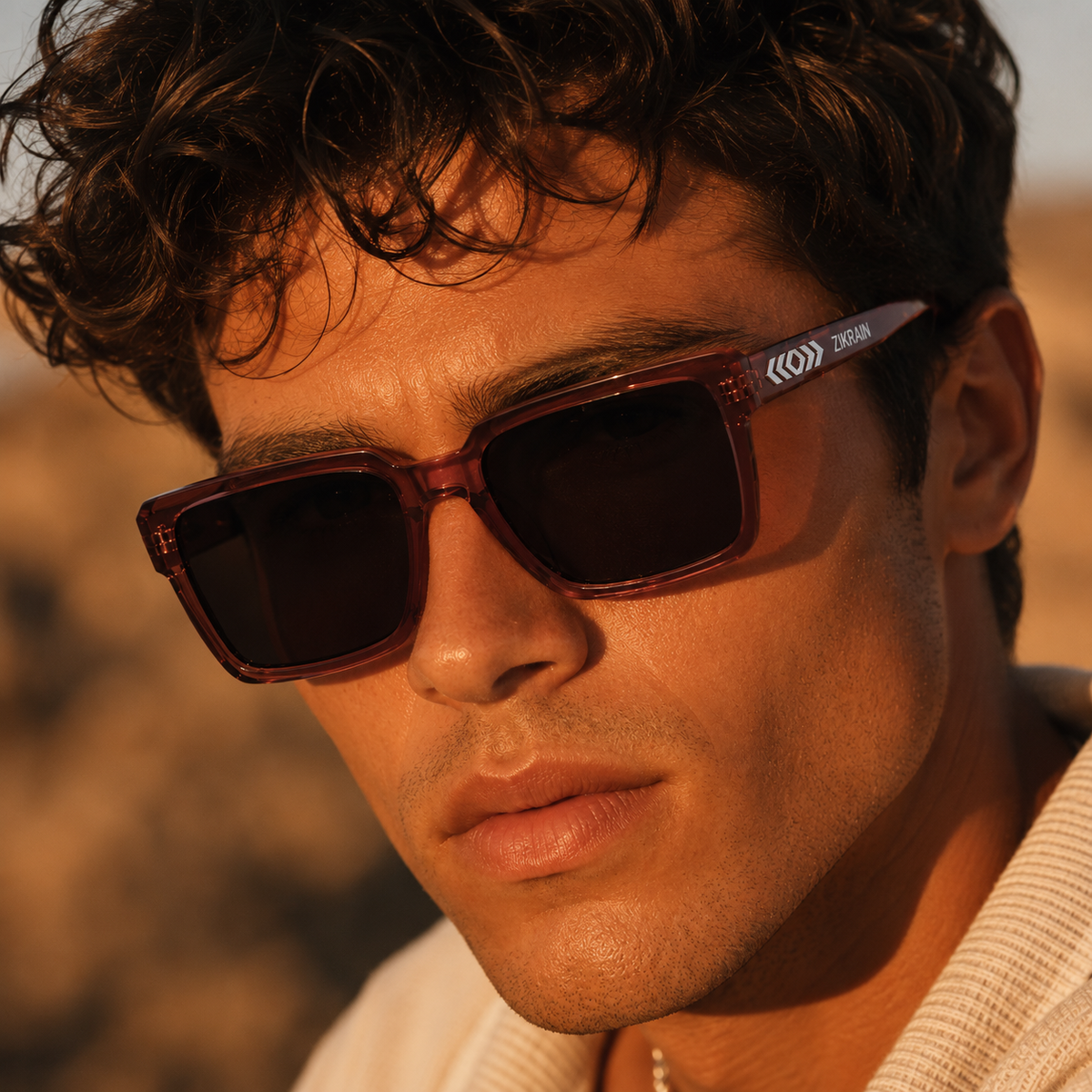 Zikrain Rush dynamic sunglasses in black acetate — view 5