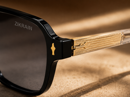 Zikrain Rizz bold sunglasses in black acetate — view 5