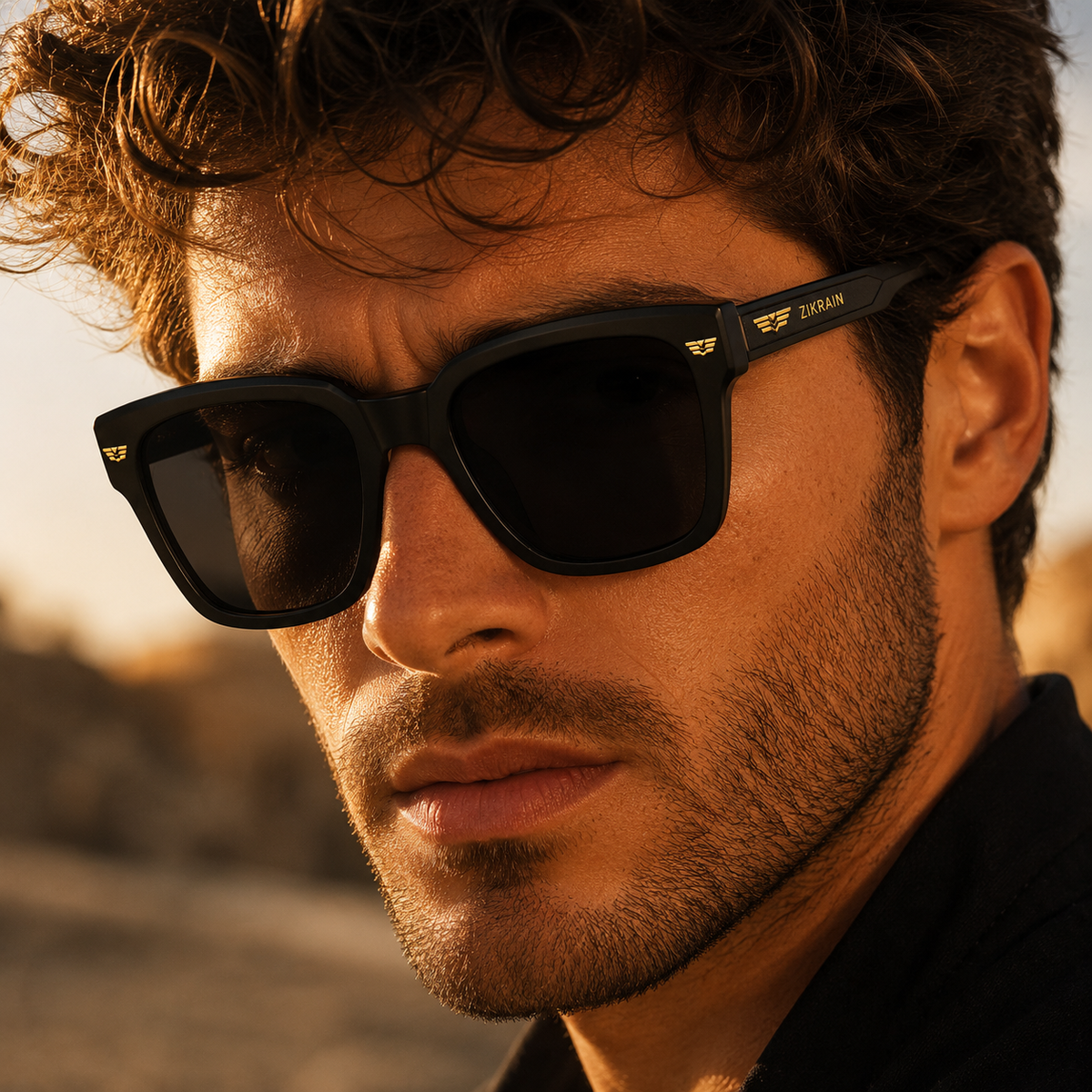 Zikrain Steeze street-style sunglasses in black acetate — view 6