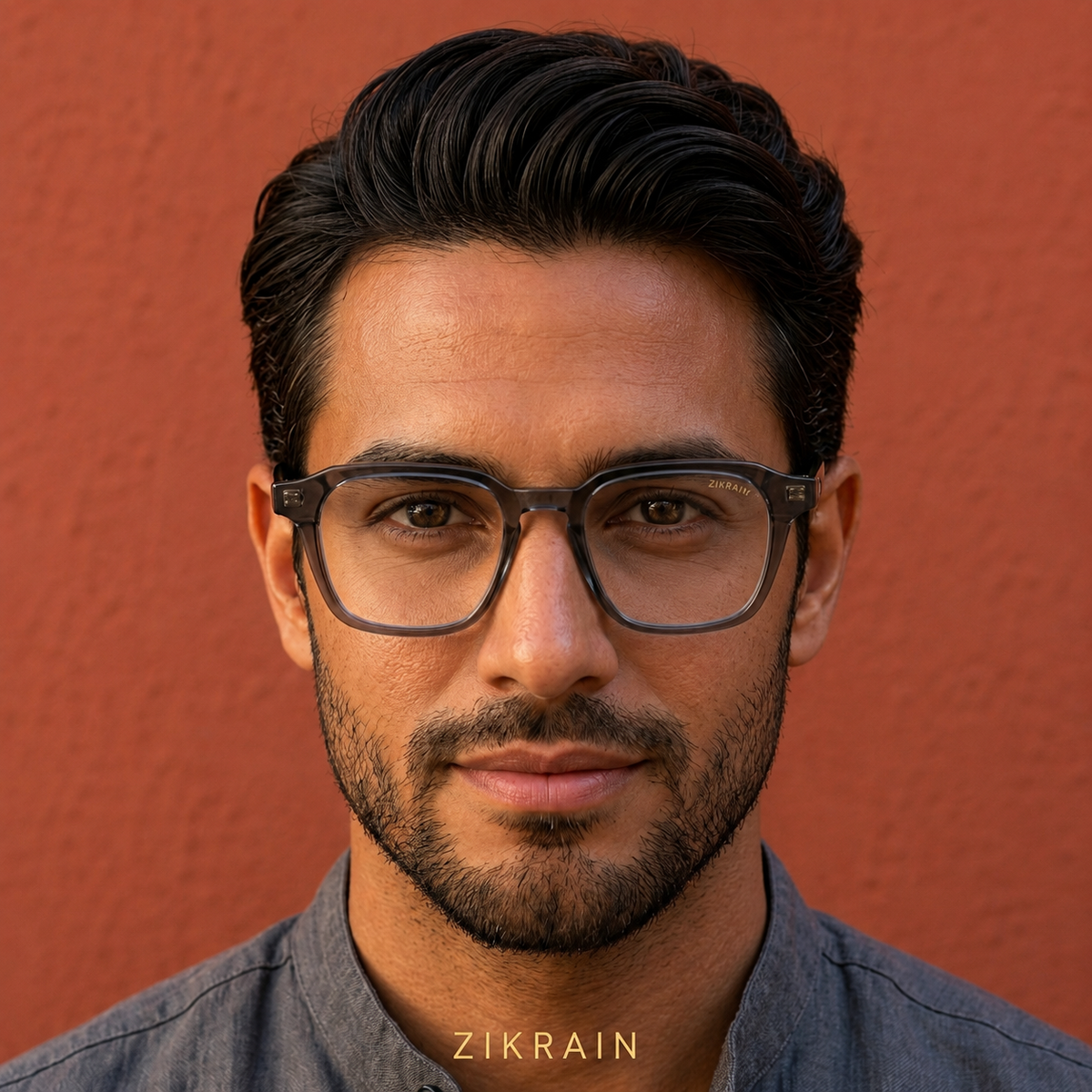 Zikrain Drip aviator sunglasses in black acetate — view 5